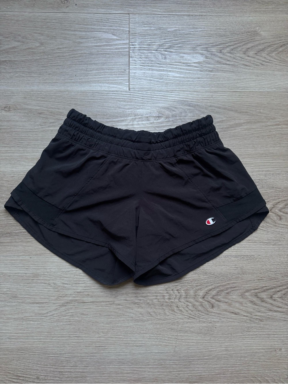 Women’s Black Champion Running Shorts